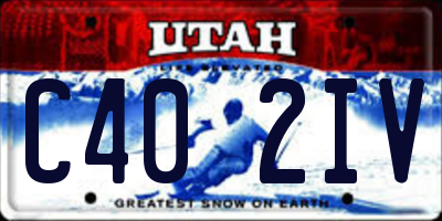 UT license plate C402IV