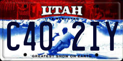 UT license plate C402IY