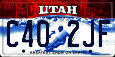 UT license plate C402JF