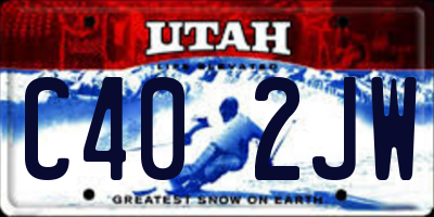 UT license plate C402JW