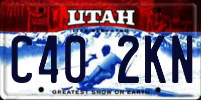 UT license plate C402KN
