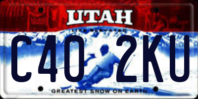 UT license plate C402KU