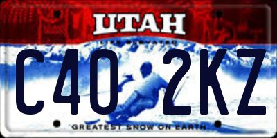UT license plate C402KZ