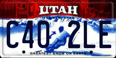 UT license plate C402LE