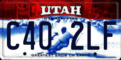 UT license plate C402LF