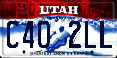UT license plate C402LL