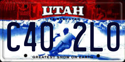 UT license plate C402LO
