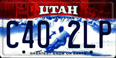 UT license plate C402LP