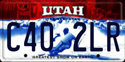 UT license plate C402LR