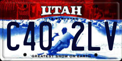 UT license plate C402LV