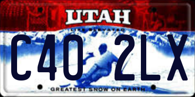 UT license plate C402LX