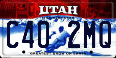 UT license plate C402MQ