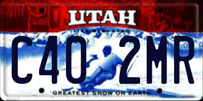 UT license plate C402MR