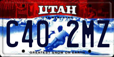 UT license plate C402MZ