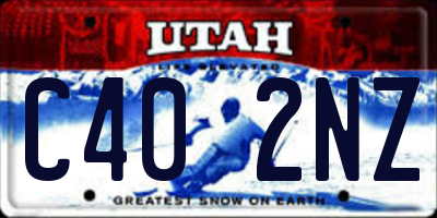 UT license plate C402NZ