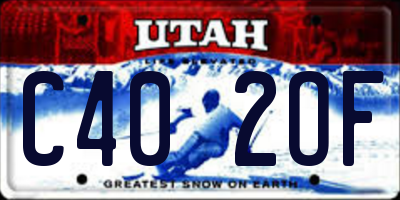 UT license plate C402OF