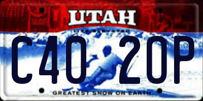UT license plate C402OP