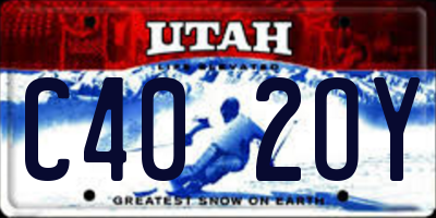 UT license plate C402OY