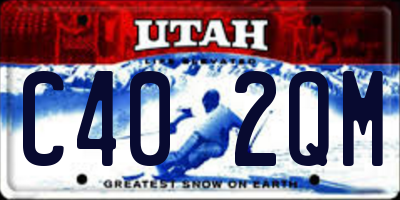 UT license plate C402QM