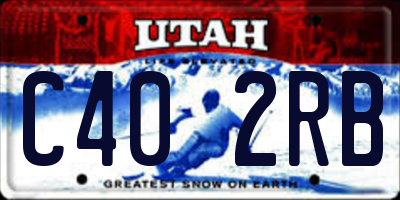 UT license plate C402RB