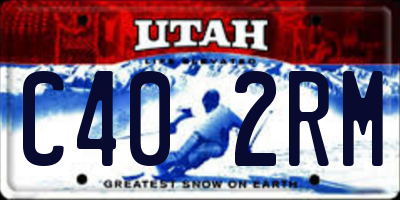 UT license plate C402RM
