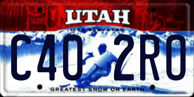 UT license plate C402RO