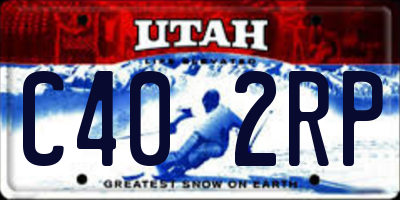 UT license plate C402RP