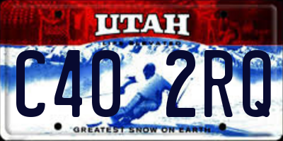 UT license plate C402RQ
