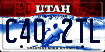 UT license plate C402TL