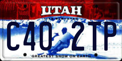 UT license plate C402TP