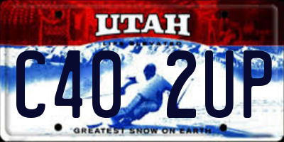 UT license plate C402UP