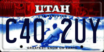 UT license plate C402UY