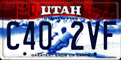 UT license plate C402VF