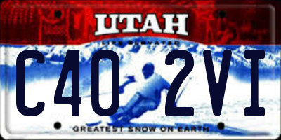 UT license plate C402VI