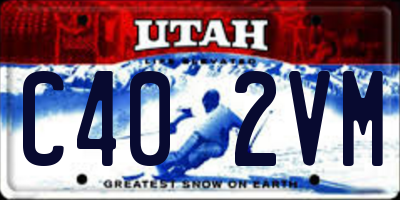 UT license plate C402VM