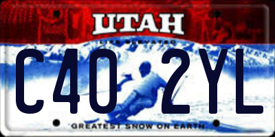 UT license plate C402YL