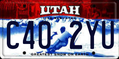 UT license plate C402YU