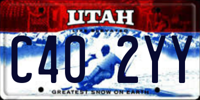 UT license plate C402YY