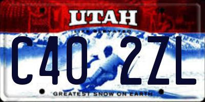 UT license plate C402ZL