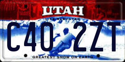 UT license plate C402ZT