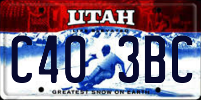 UT license plate C403BC