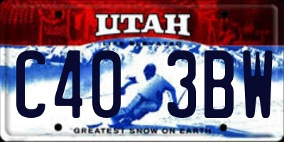 UT license plate C403BW