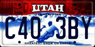 UT license plate C403BY