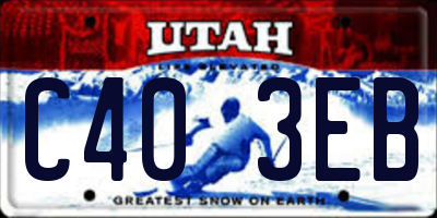 UT license plate C403EB
