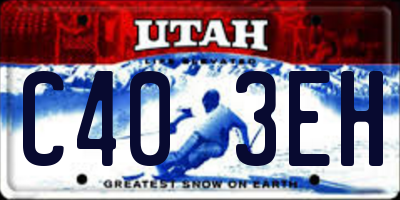 UT license plate C403EH