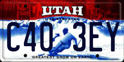 UT license plate C403EY