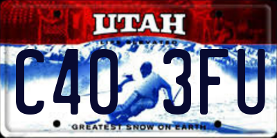 UT license plate C403FU