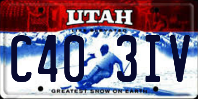 UT license plate C403IV