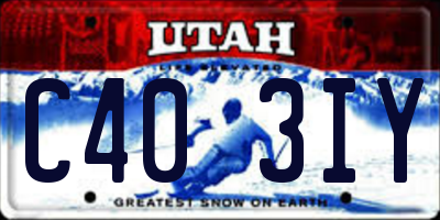 UT license plate C403IY