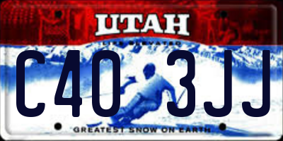 UT license plate C403JJ